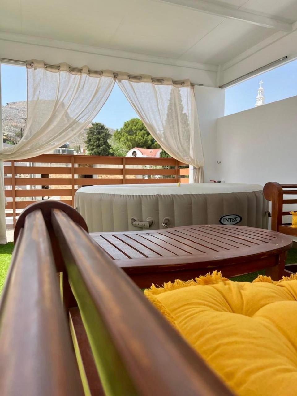 Villa Patitiri Traditional House With Hot Tub Archangelos  Ngoại thất bức ảnh